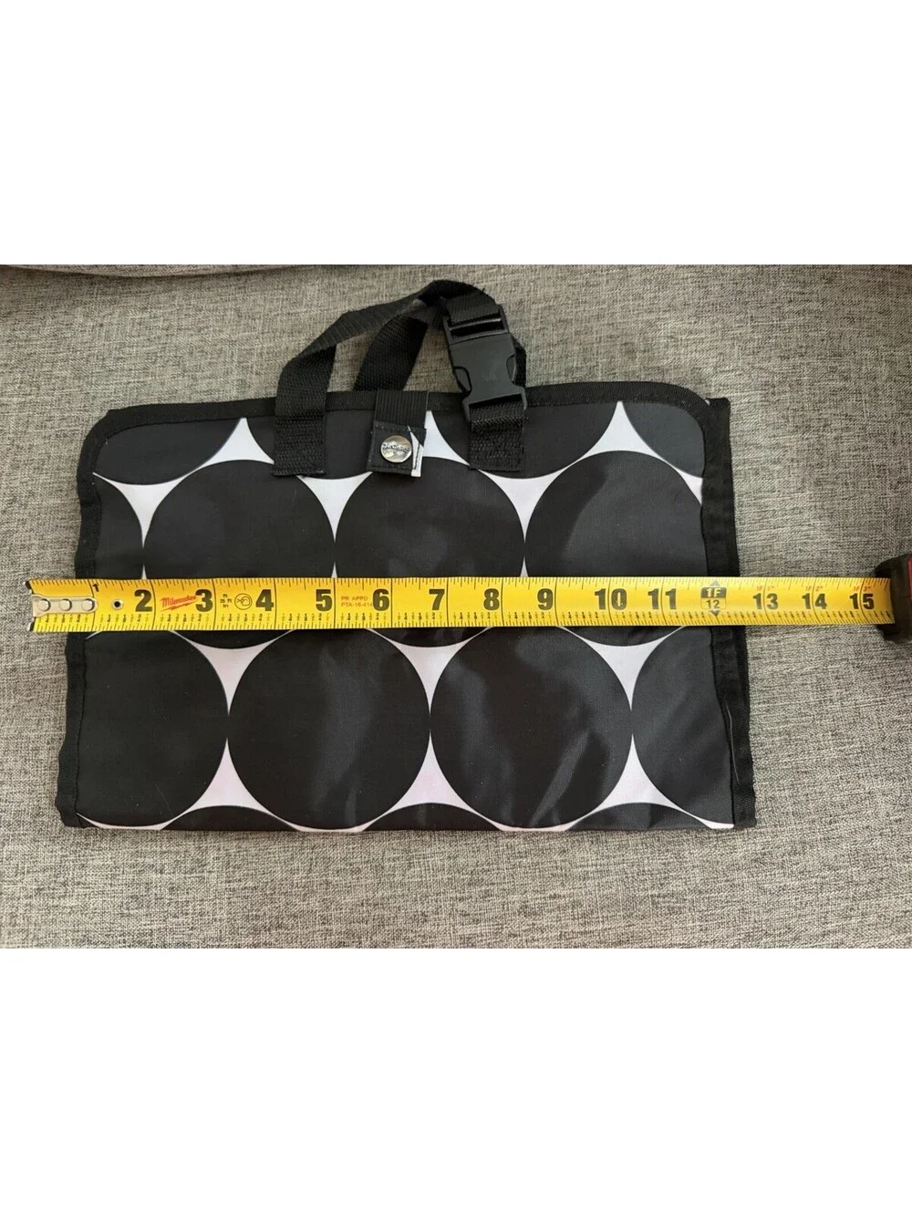 Thirty One Folding Travel Organizer One Big Dot Black & White Polka Dot Hanging